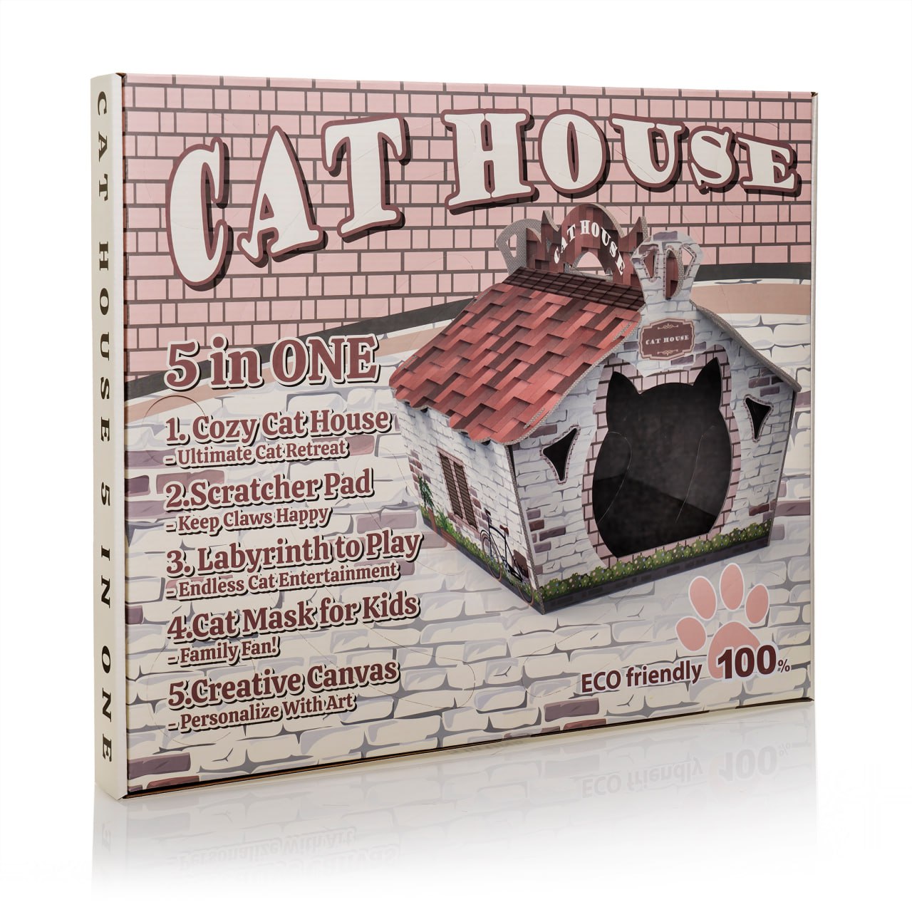 Cardboard house for cats