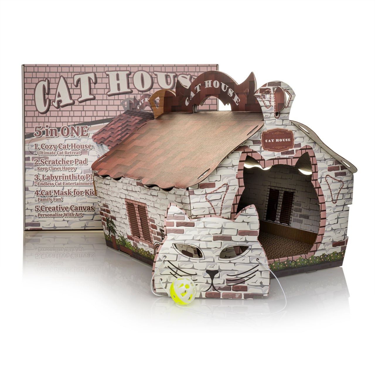 Cardboard house for cats