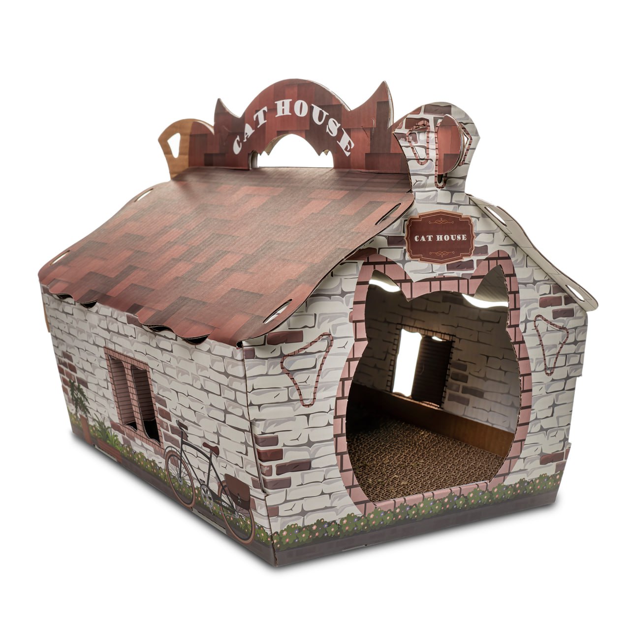 Cardboard house for cats