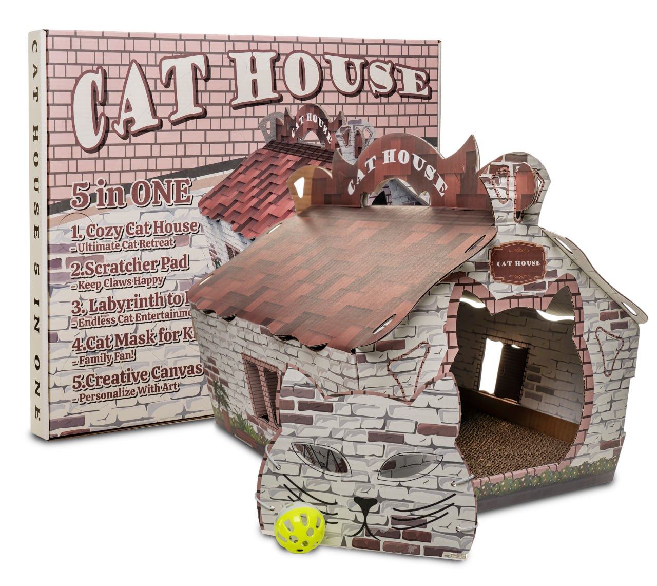Cardboard house for cats
