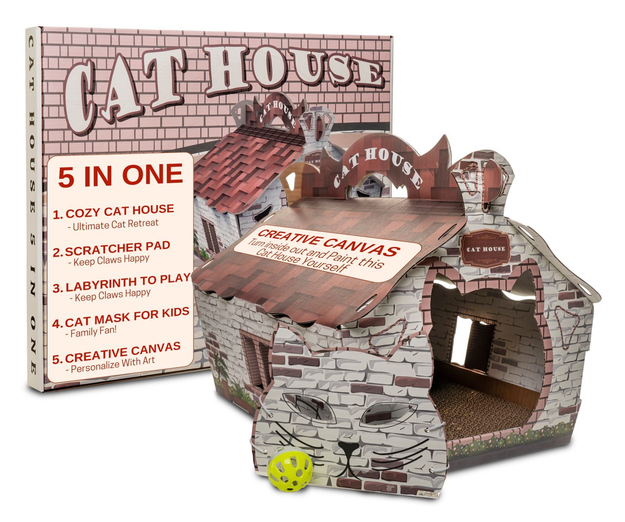 Cardboard house for cats